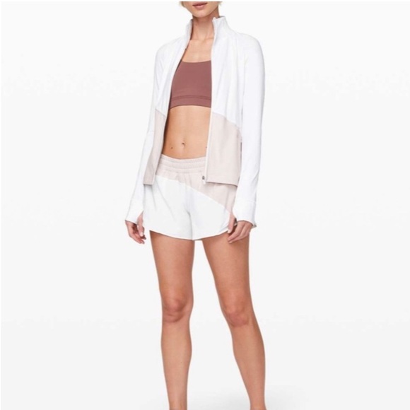 Lululemon athletica Define color block jacket, Asym, White/Light Chrome, size 8 - Picture 3 of 15